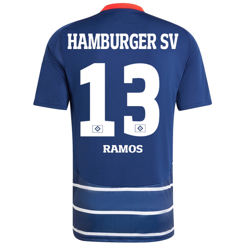 Børn Guilherme Ramos #13 Mørkeblå Udebane Spillertrøjer 2024/25 Trøje T-Shirt