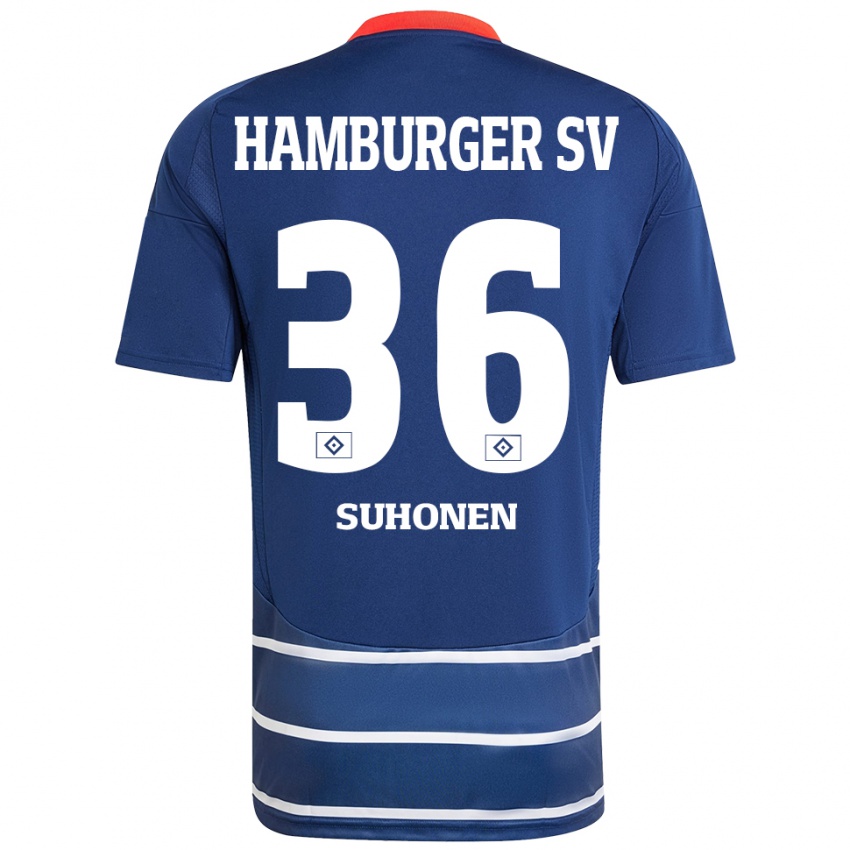 Børn Anssi Suhonen #36 Mørkeblå Udebane Spillertrøjer 2024/25 Trøje T-Shirt