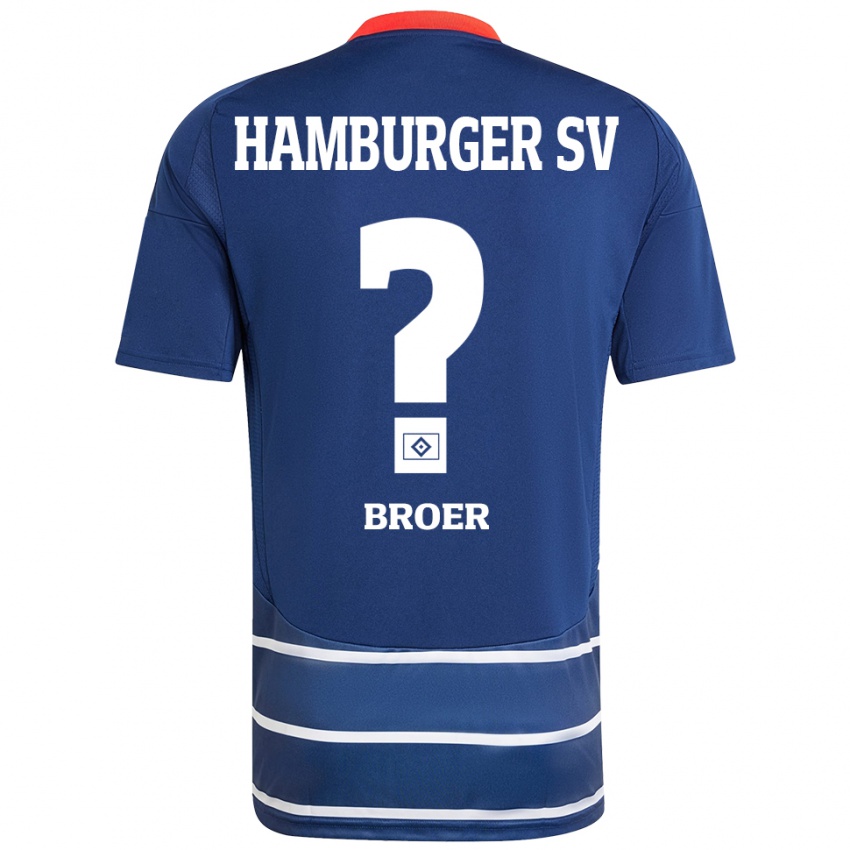 Børn Yannick Tim Bröer #0 Mørkeblå Udebane Spillertrøjer 2024/25 Trøje T-Shirt