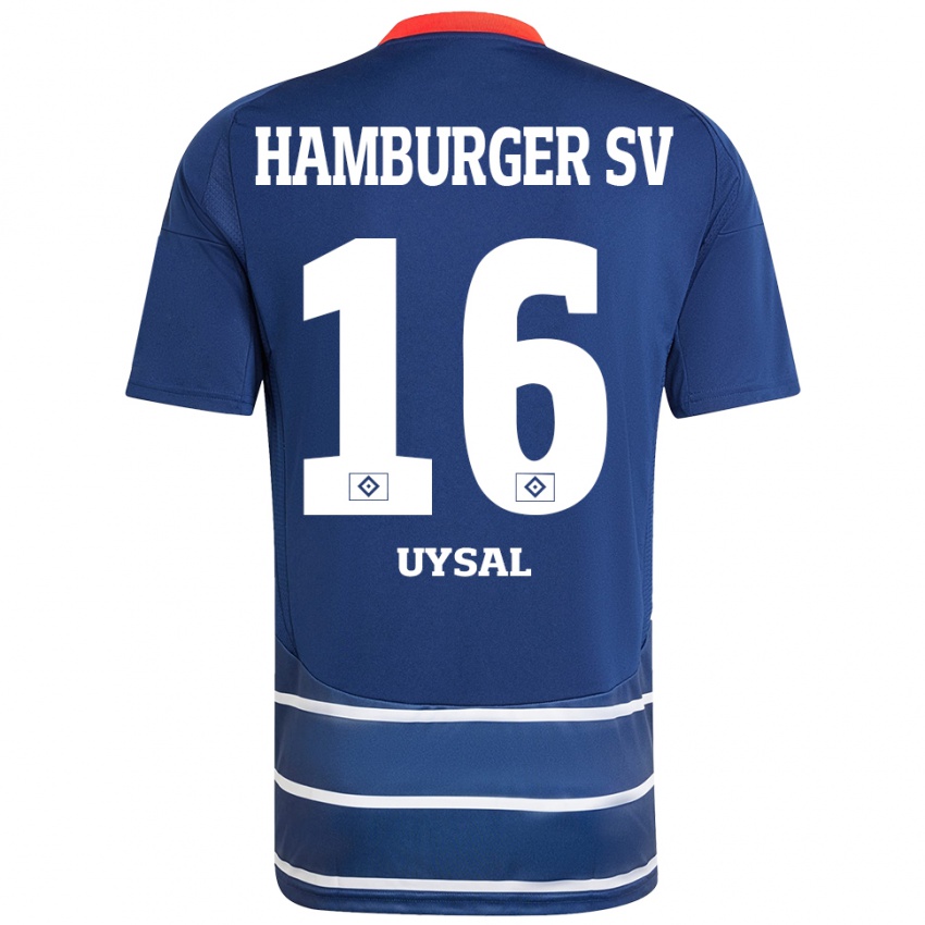 Børn Samed Uysal #16 Mørkeblå Udebane Spillertrøjer 2024/25 Trøje T-Shirt