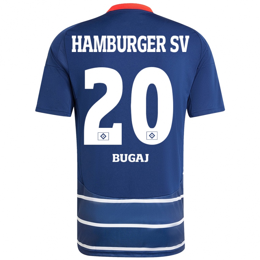 Børn Jan-Luca Bugaj #20 Mørkeblå Udebane Spillertrøjer 2024/25 Trøje T-Shirt