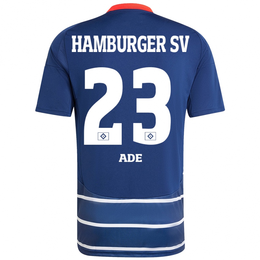 Børn Jeremy Ade #23 Mørkeblå Udebane Spillertrøjer 2024/25 Trøje T-Shirt