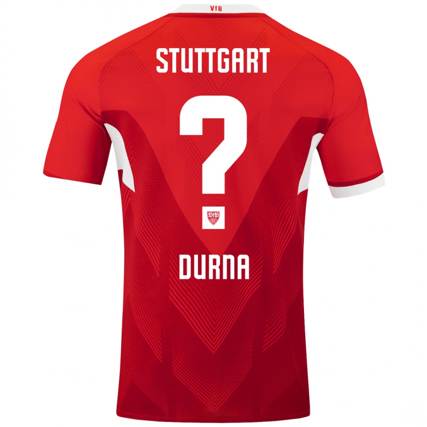 Børn Tuncay Durna #0 Rød Hvid Udebane Spillertrøjer 2024/25 Trøje T-Shirt