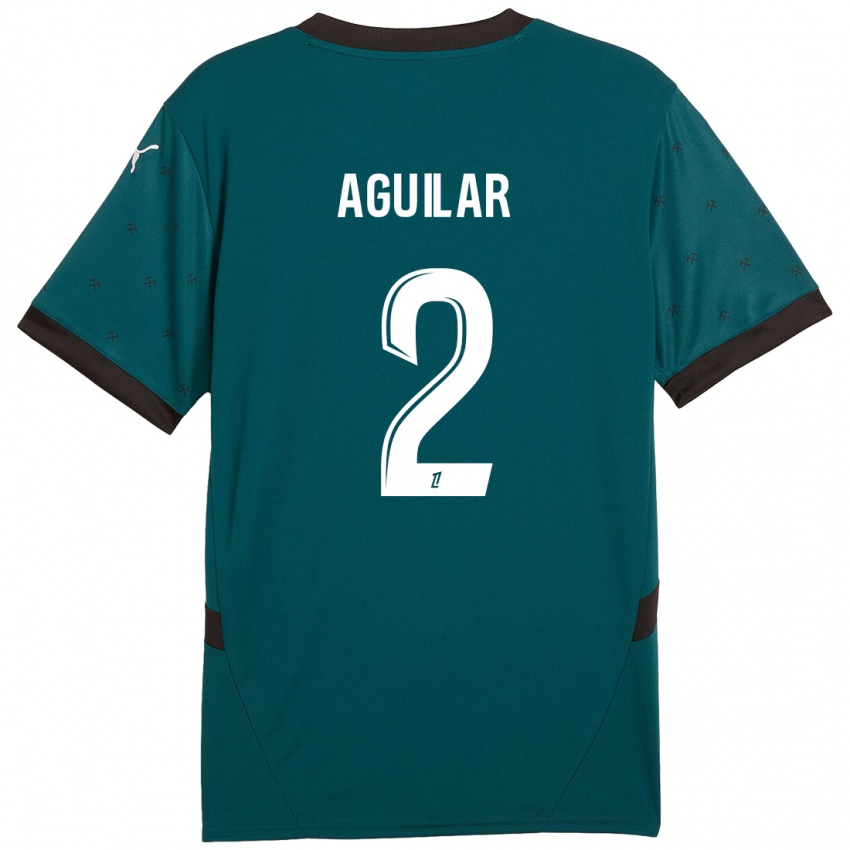 Børn Ruben Aguilar #2 Mørkegrøn Udebane Spillertrøjer 2024/25 Trøje T-Shirt