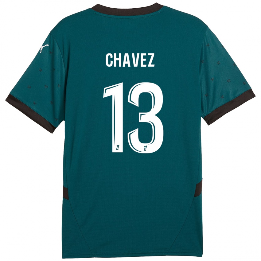 Børn Jhoanner Chávez #13 Mørkegrøn Udebane Spillertrøjer 2024/25 Trøje T-Shirt