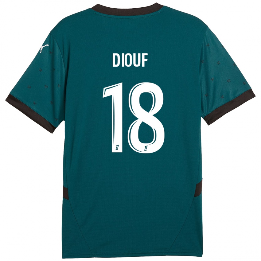 Børn Andy Diouf #18 Mørkegrøn Udebane Spillertrøjer 2024/25 Trøje T-Shirt