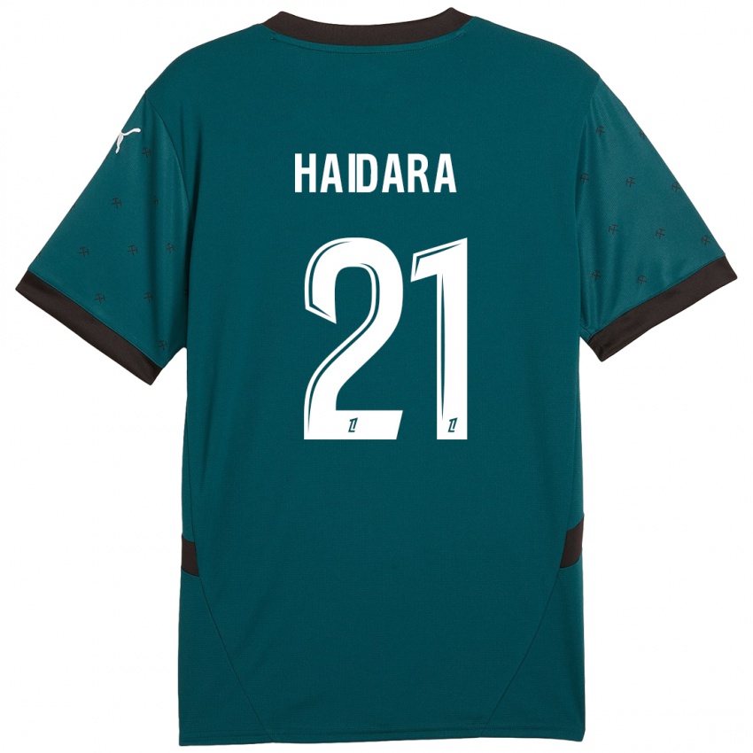 Børn Massadio Haidara #21 Mørkegrøn Udebane Spillertrøjer 2024/25 Trøje T-Shirt