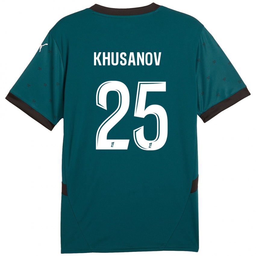 Børn Abdukodir Khusanov #25 Mørkegrøn Udebane Spillertrøjer 2024/25 Trøje T-Shirt