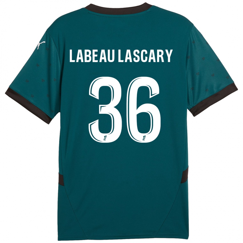 Børn Rémy Labeau Lascary #36 Mørkegrøn Udebane Spillertrøjer 2024/25 Trøje T-Shirt