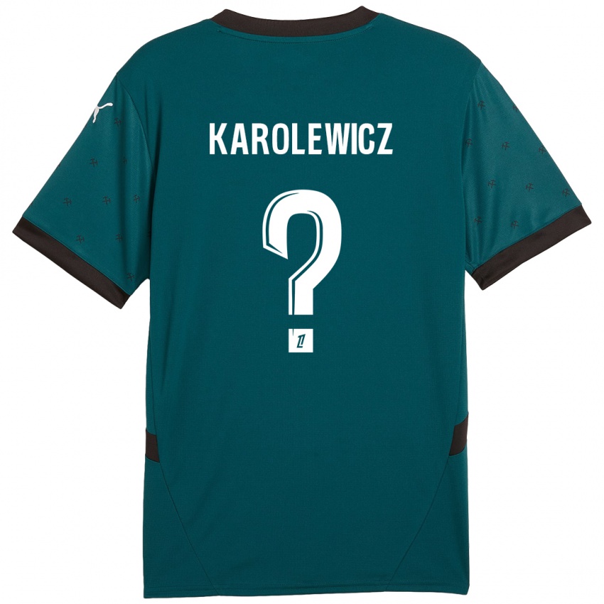 Børn Roman Karolewicz #0 Mørkegrøn Udebane Spillertrøjer 2024/25 Trøje T-Shirt