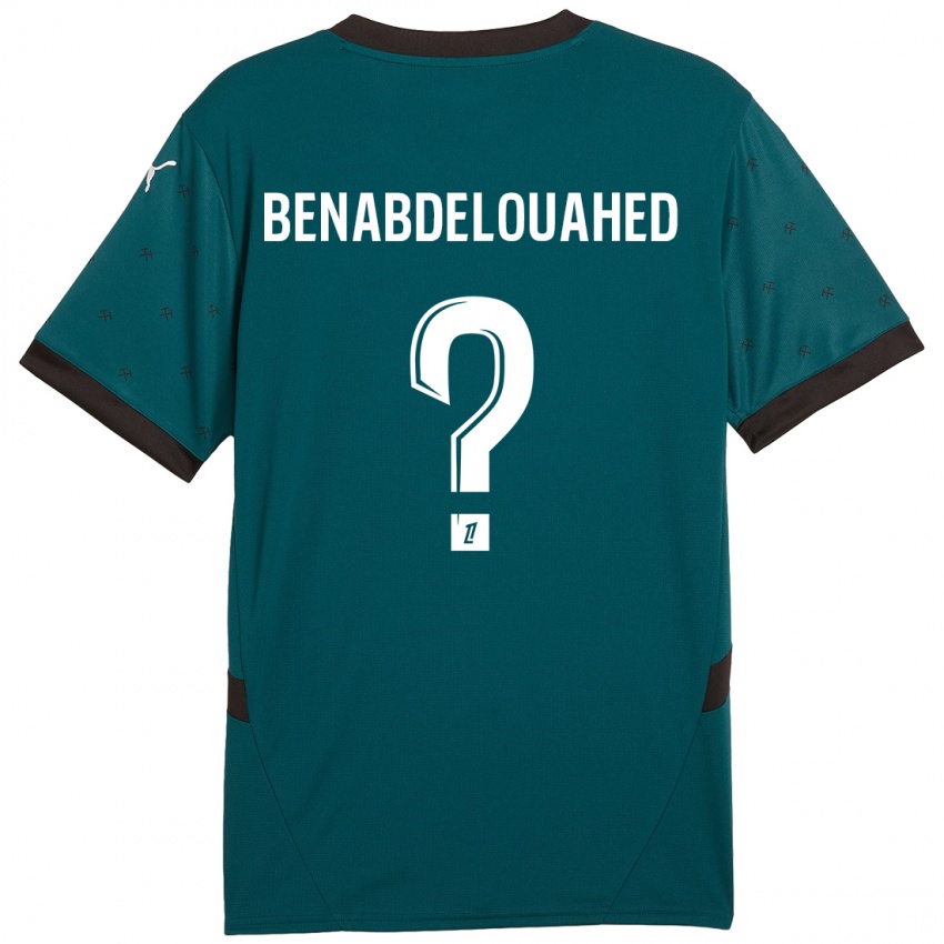 Børn Kaïs Benabdelouahed #0 Mørkegrøn Udebane Spillertrøjer 2024/25 Trøje T-Shirt