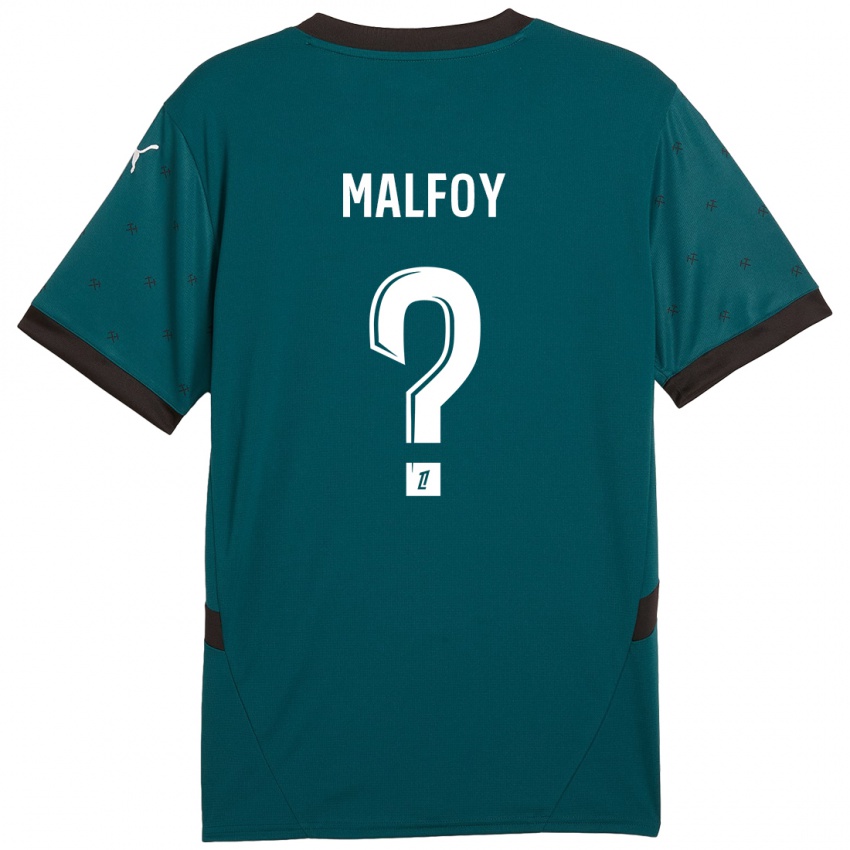 Børn Lucas Malfoy #0 Mørkegrøn Udebane Spillertrøjer 2024/25 Trøje T-Shirt