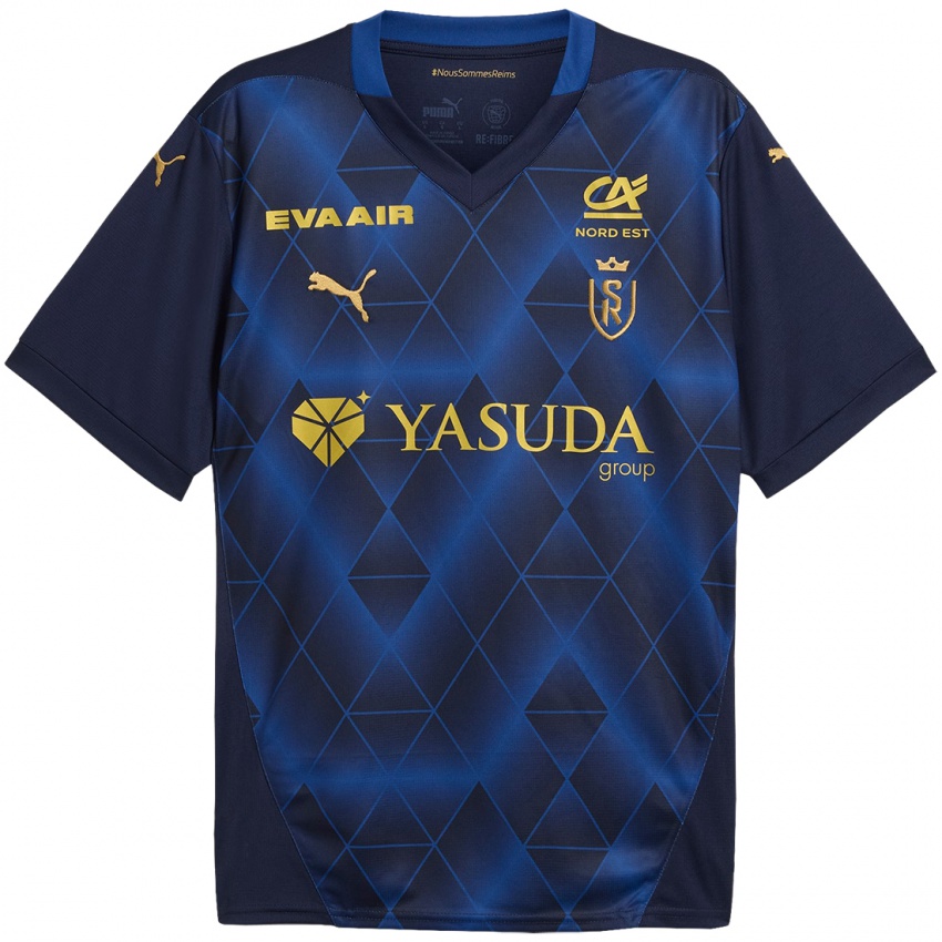 Børn Yassine Aberkan #0 Marine Guld Udebane Spillertrøjer 2024/25 Trøje T-Shirt