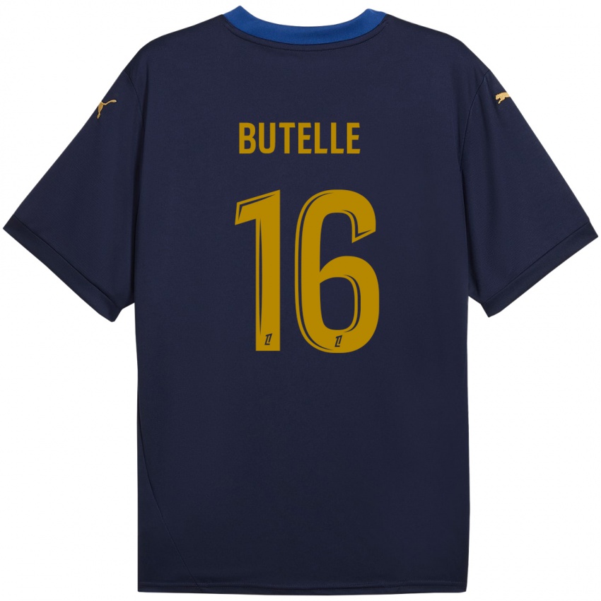 Børn Ludovic Butelle #16 Marine Guld Udebane Spillertrøjer 2024/25 Trøje T-Shirt