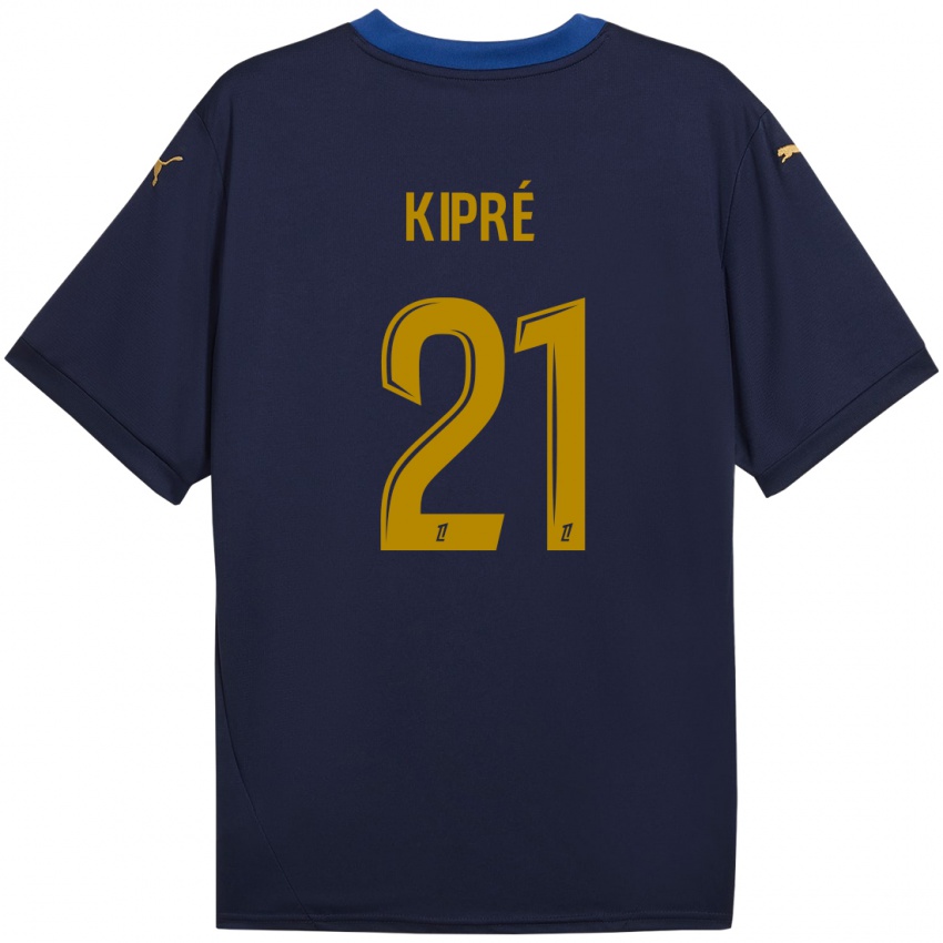 Børn Cédric Kipré #21 Marine Guld Udebane Spillertrøjer 2024/25 Trøje T-Shirt