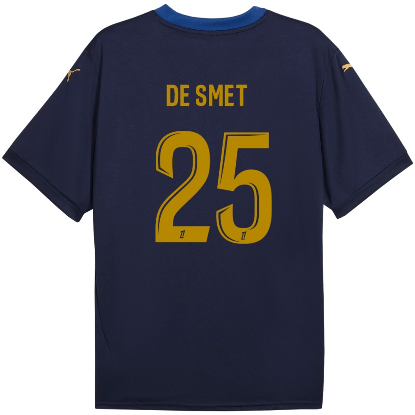 Børn Thibault De Smet #25 Marine Guld Udebane Spillertrøjer 2024/25 Trøje T-Shirt