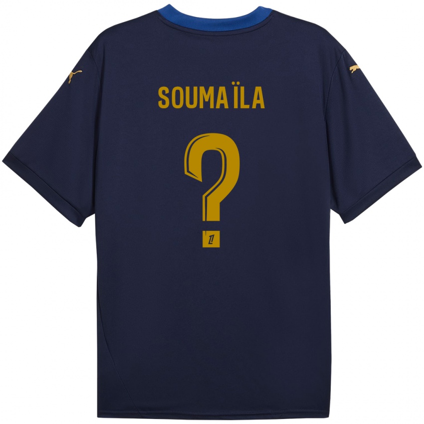 Børn Soumaïla Sylla #0 Marine Guld Udebane Spillertrøjer 2024/25 Trøje T-Shirt