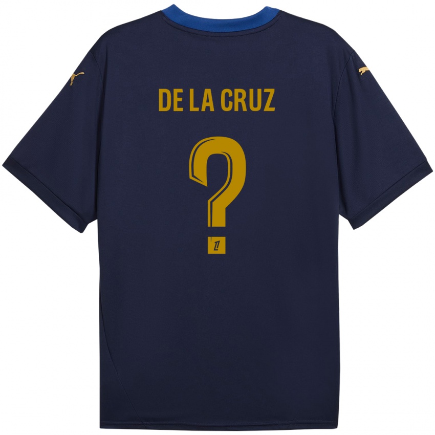 Børn Maiky De La Cruz #0 Marine Guld Udebane Spillertrøjer 2024/25 Trøje T-Shirt