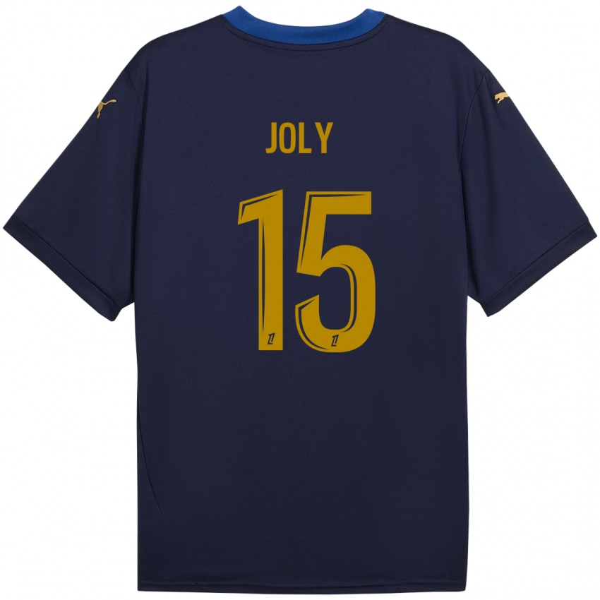 Børn Lou-Ann Joly #15 Marine Guld Udebane Spillertrøjer 2024/25 Trøje T-Shirt