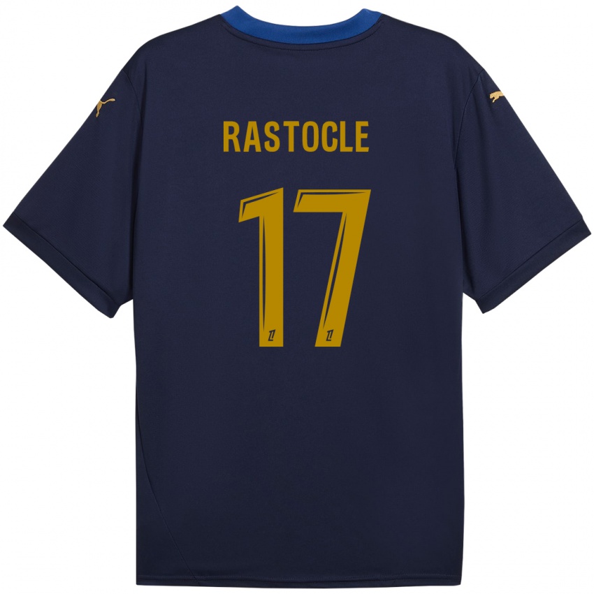 Børn Jade Rastocle #17 Marine Guld Udebane Spillertrøjer 2024/25 Trøje T-Shirt