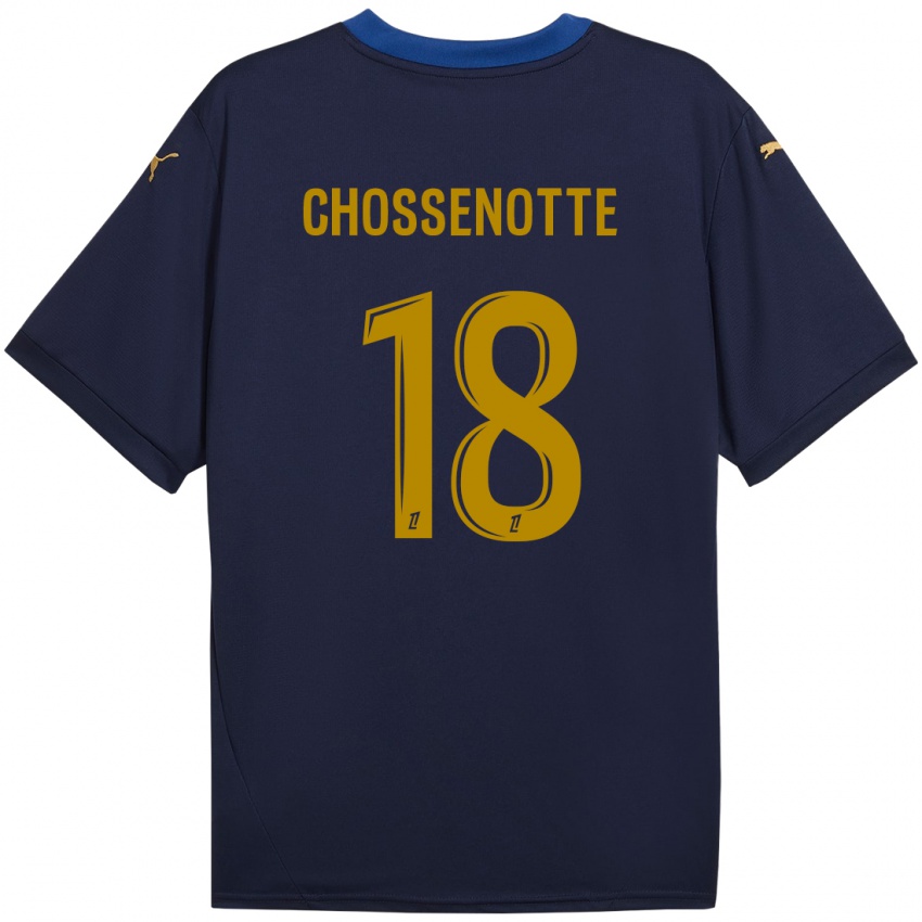 Børn Shana Chossenotte #18 Marine Guld Udebane Spillertrøjer 2024/25 Trøje T-Shirt