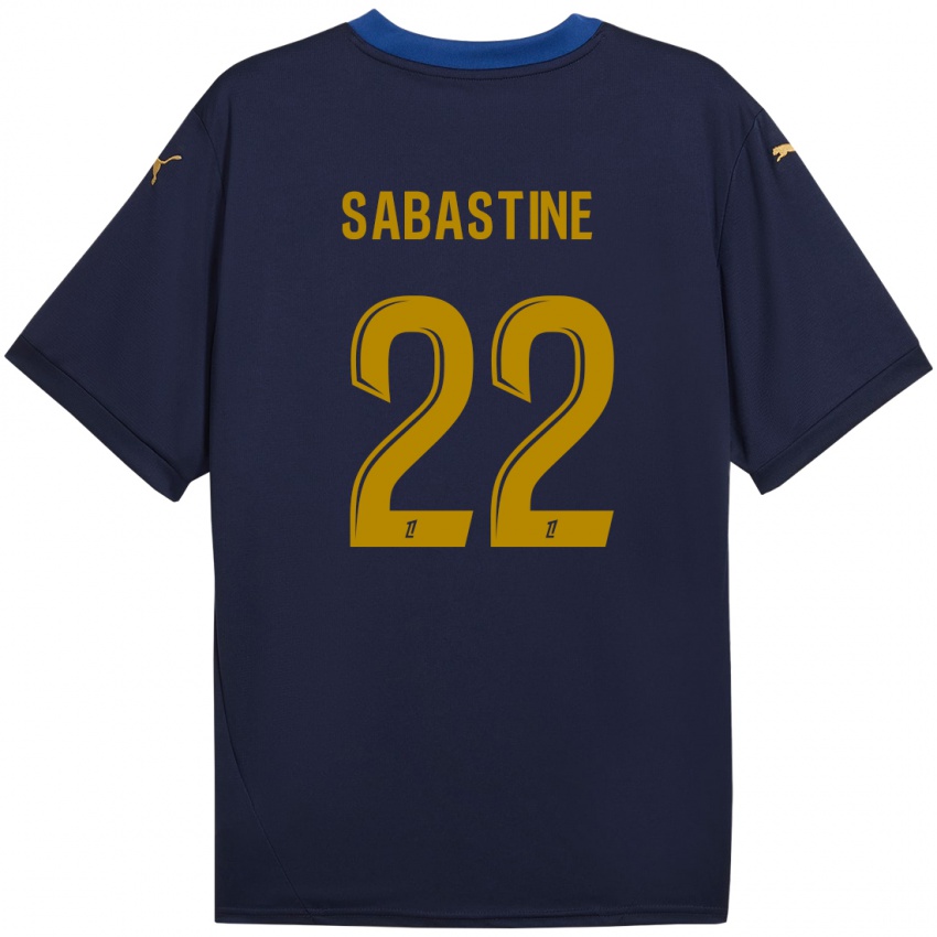 Børn Flourish Chioma Sabastine #22 Marine Guld Udebane Spillertrøjer 2024/25 Trøje T-Shirt