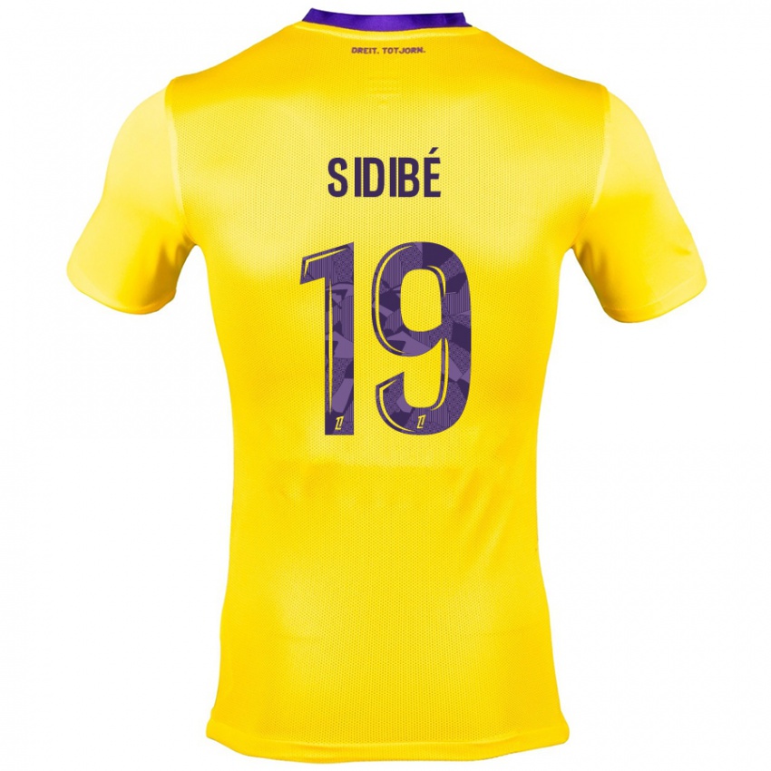 Børn Djibril Sidibé #19 Gul Lilla Udebane Spillertrøjer 2024/25 Trøje T-Shirt