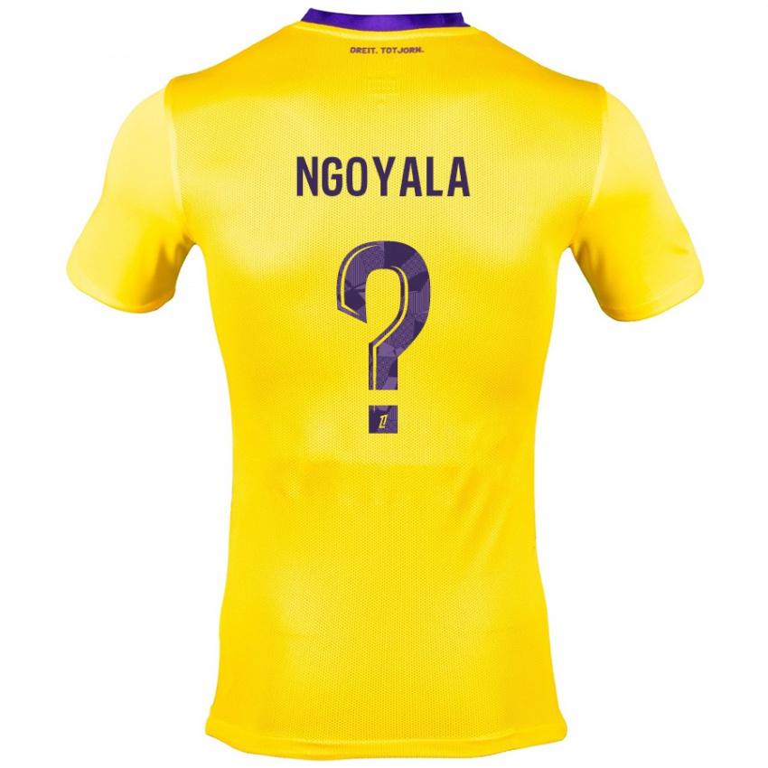 Børn Frédéric Efuele Ngoyala #0 Gul Lilla Udebane Spillertrøjer 2024/25 Trøje T-Shirt