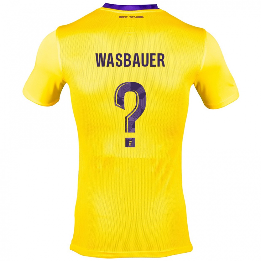 Børn Nicolas Wasbauer #0 Gul Lilla Udebane Spillertrøjer 2024/25 Trøje T-Shirt