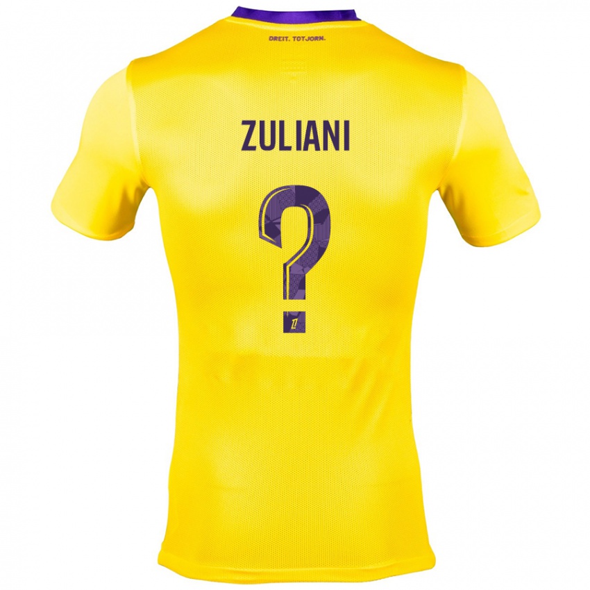 Børn Edhy Zuliani #0 Gul Lilla Udebane Spillertrøjer 2024/25 Trøje T-Shirt