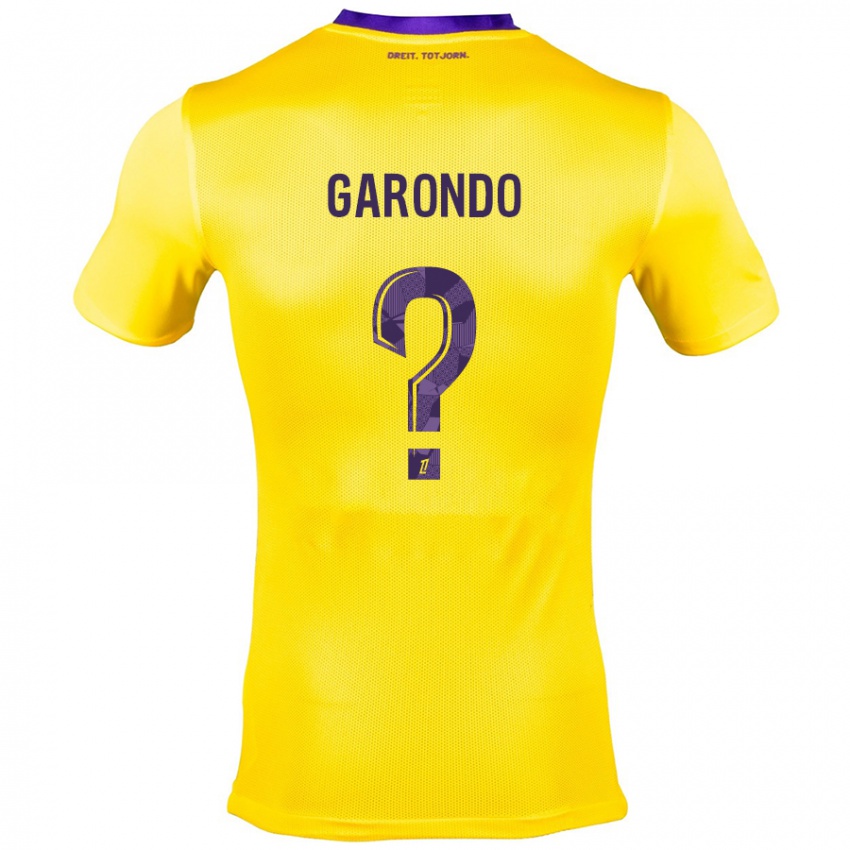 Børn Thibaud Garondo #0 Gul Lilla Udebane Spillertrøjer 2024/25 Trøje T-Shirt