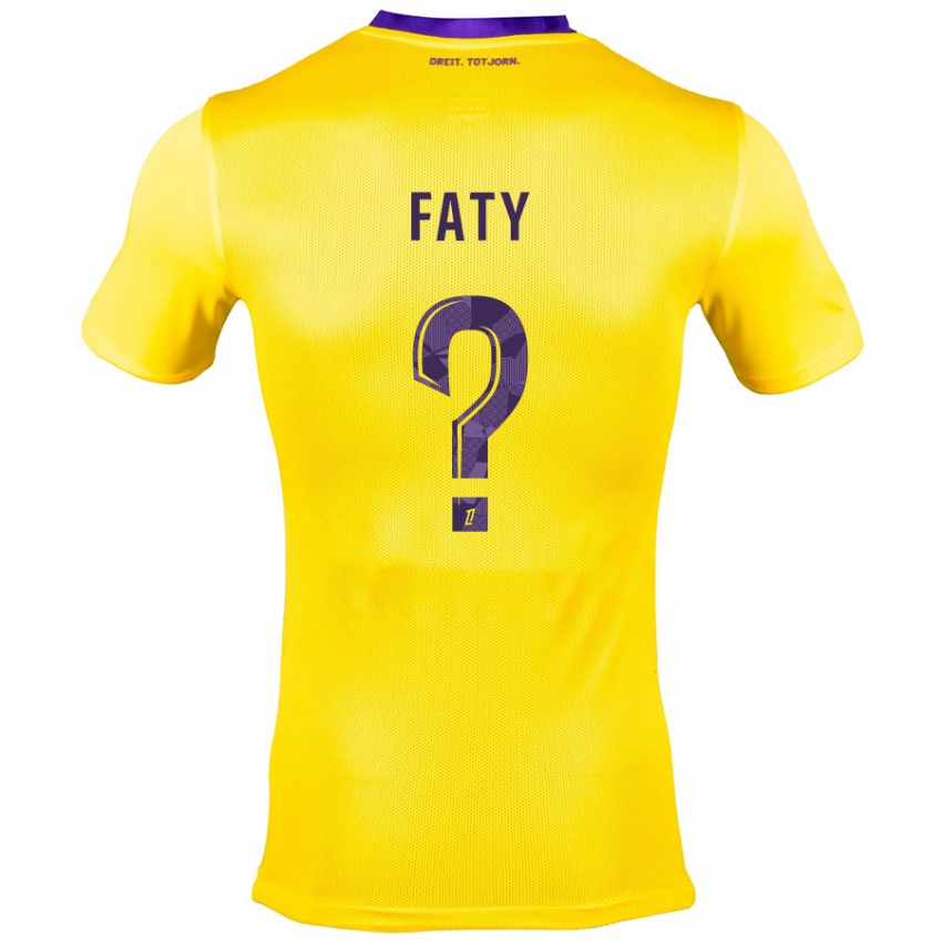 Børn Enzo Faty #0 Gul Lilla Udebane Spillertrøjer 2024/25 Trøje T-Shirt