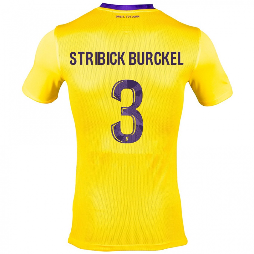 Børn Laetitia Stribick-Burckel #3 Gul Lilla Udebane Spillertrøjer 2024/25 Trøje T-Shirt