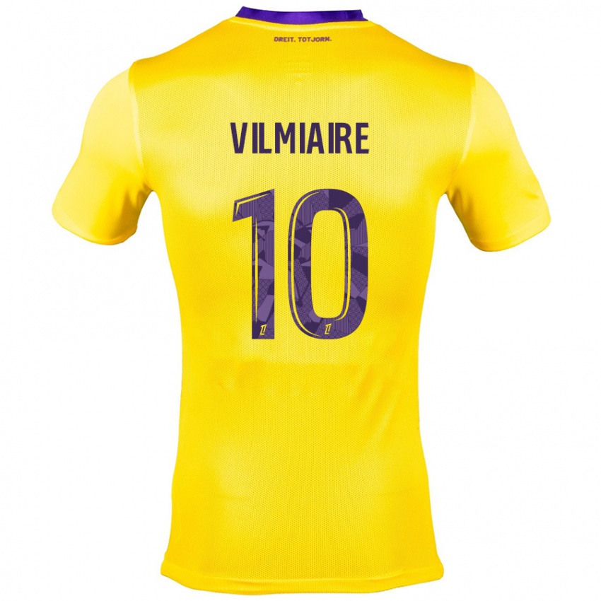 Børn Kelly Vilmiaire #10 Gul Lilla Udebane Spillertrøjer 2024/25 Trøje T-Shirt