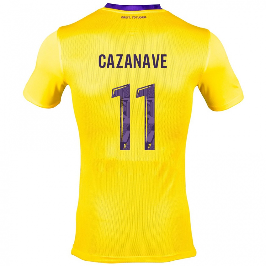 Børn Julie Cazanave #11 Gul Lilla Udebane Spillertrøjer 2024/25 Trøje T-Shirt