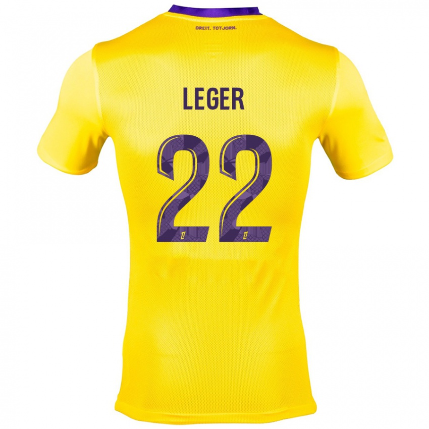 Børn Christelle Léger #22 Gul Lilla Udebane Spillertrøjer 2024/25 Trøje T-Shirt