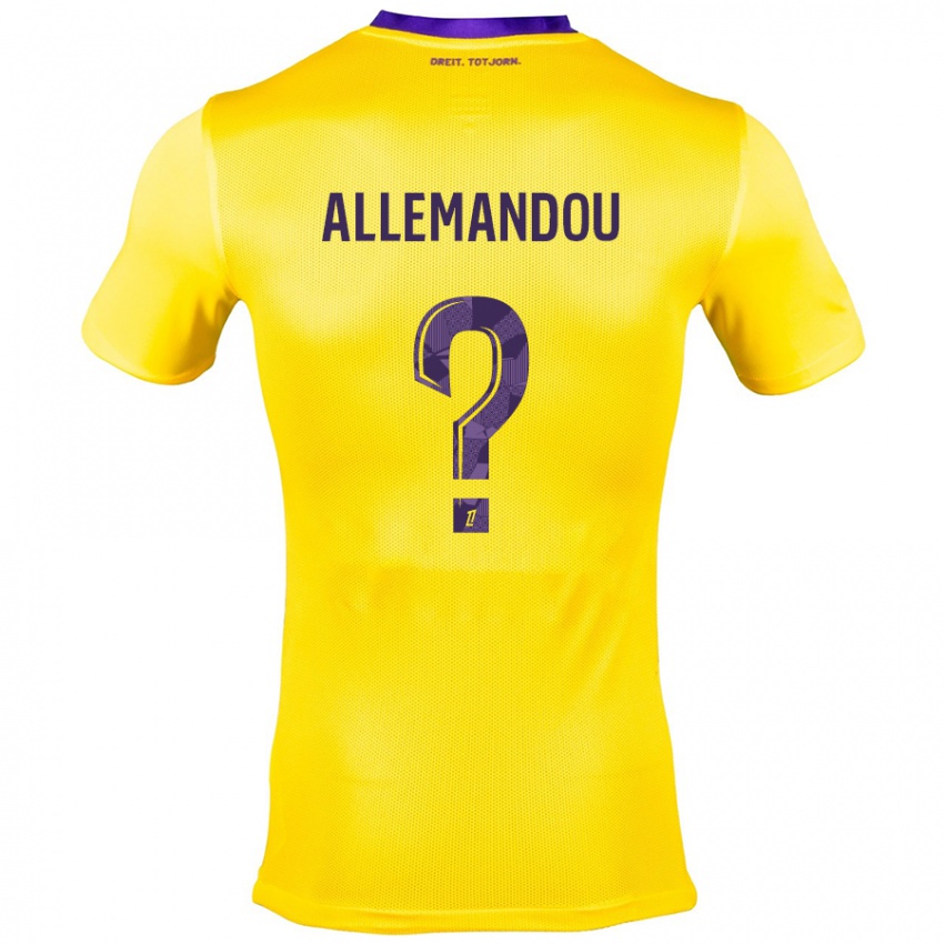 Børn Teddy Allemandou #0 Gul Lilla Udebane Spillertrøjer 2024/25 Trøje T-Shirt