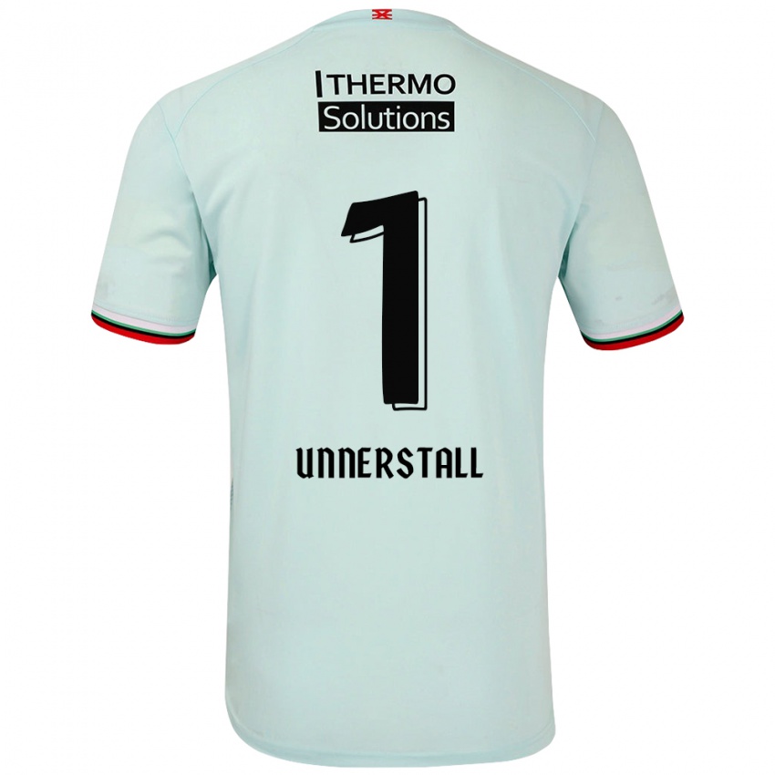 Børn Lars Unnerstall #1 Lysegrøn Udebane Spillertrøjer 2024/25 Trøje T-Shirt