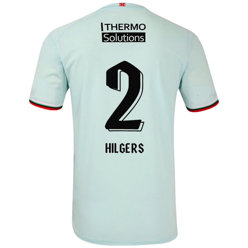 Børn Mees Hilgers #2 Lysegrøn Udebane Spillertrøjer 2024/25 Trøje T-Shirt