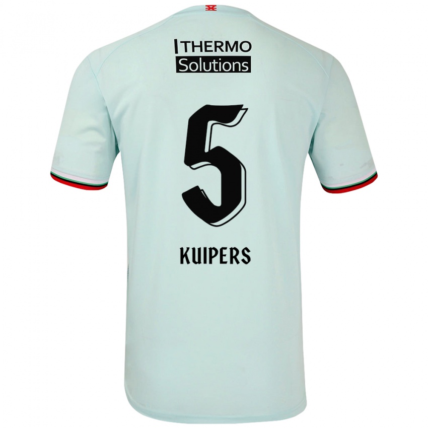 Børn Bas Kuipers #5 Lysegrøn Udebane Spillertrøjer 2024/25 Trøje T-Shirt