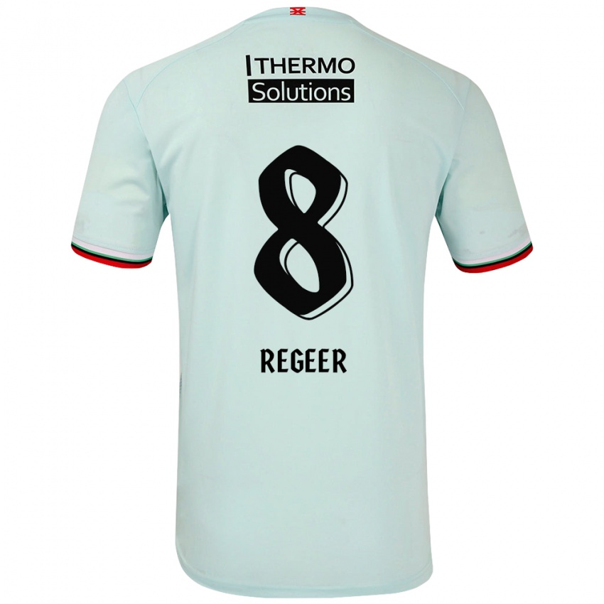 Børn Youri Regeer #8 Lysegrøn Udebane Spillertrøjer 2024/25 Trøje T-Shirt