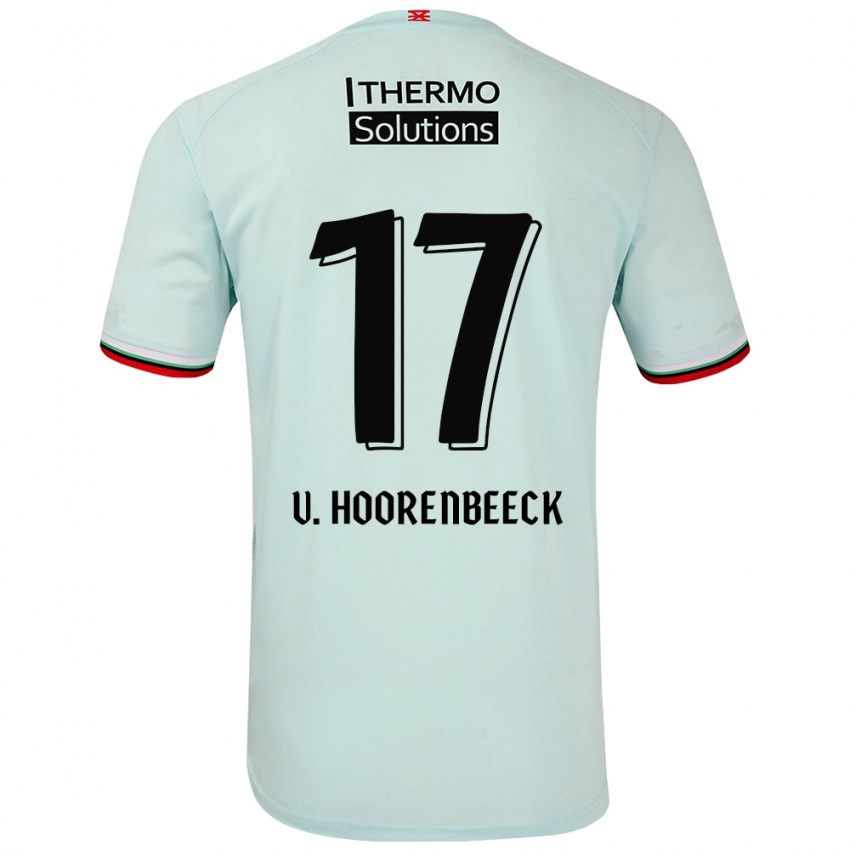 Børn Alec Van Hoorenbeeck #17 Lysegrøn Udebane Spillertrøjer 2024/25 Trøje T-Shirt