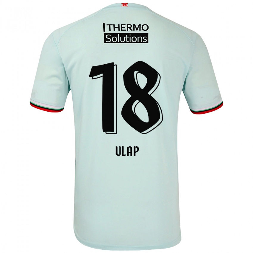 Børn Michel Vlap #18 Lysegrøn Udebane Spillertrøjer 2024/25 Trøje T-Shirt