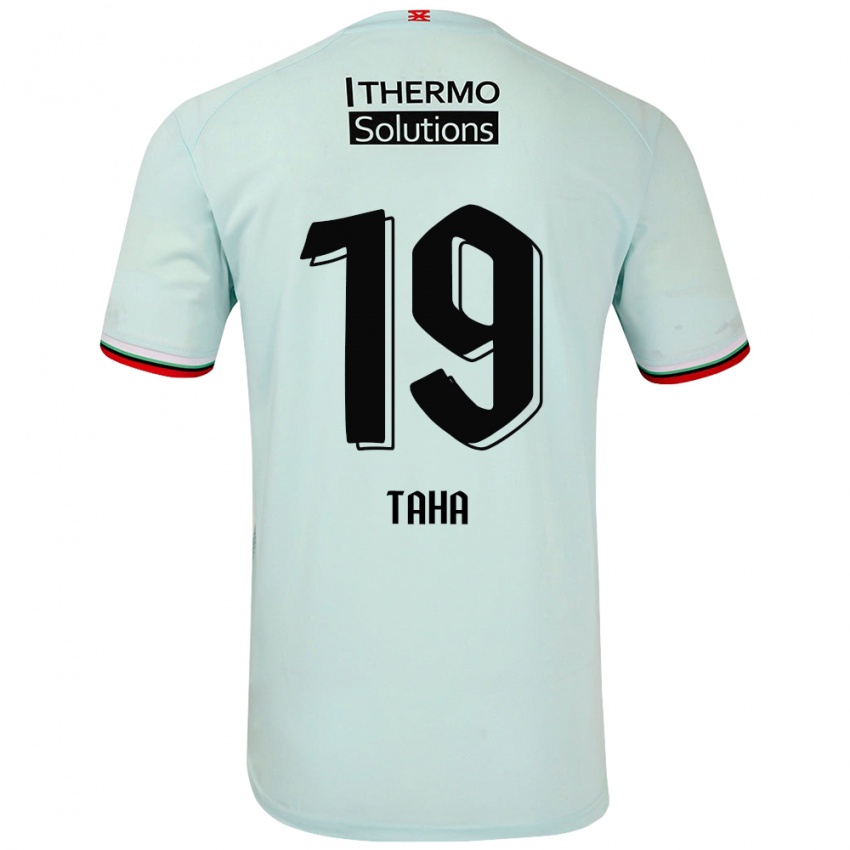 Børn Younes Taha #19 Lysegrøn Udebane Spillertrøjer 2024/25 Trøje T-Shirt