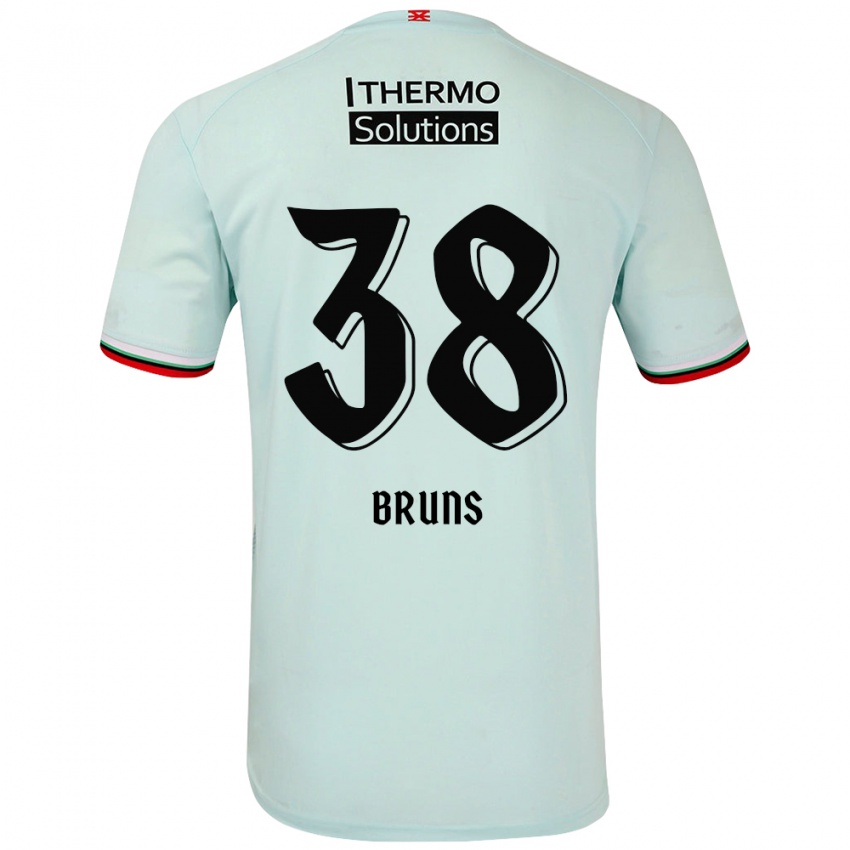 Børn Max Bruns #38 Lysegrøn Udebane Spillertrøjer 2024/25 Trøje T-Shirt