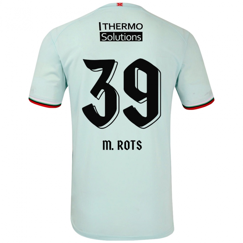 Børn Mats Rots #39 Lysegrøn Udebane Spillertrøjer 2024/25 Trøje T-Shirt