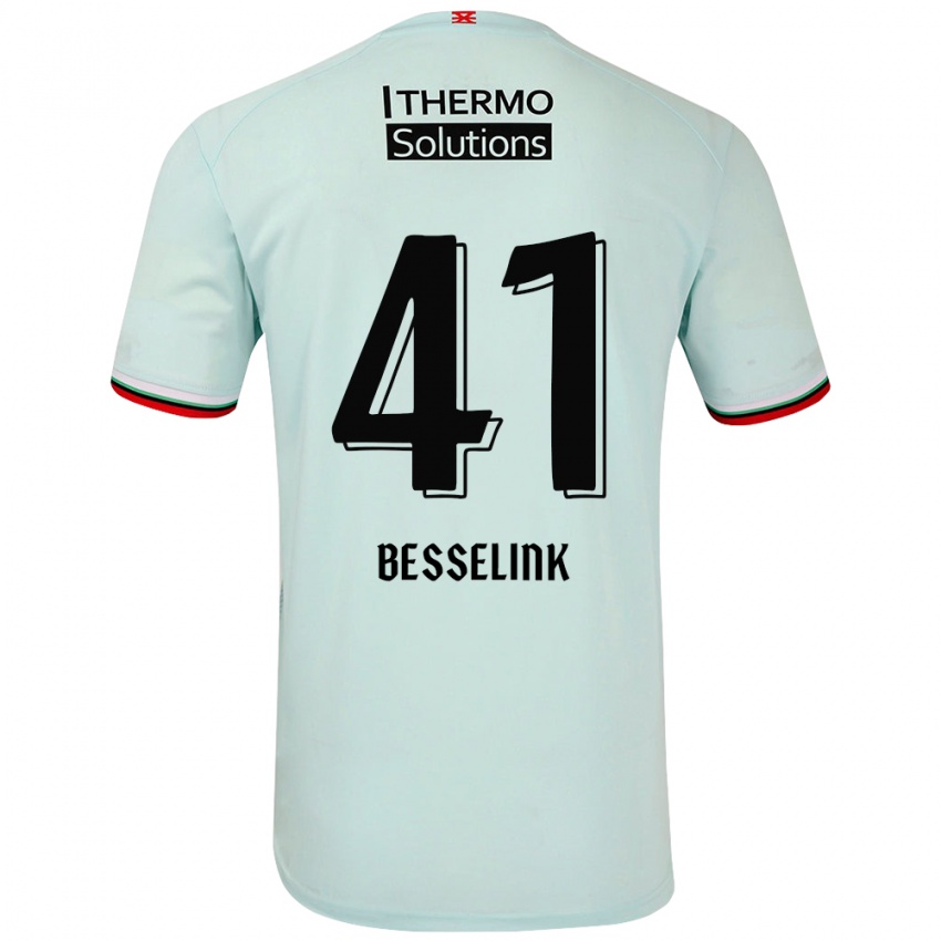 Børn Gijs Besselink #41 Lysegrøn Udebane Spillertrøjer 2024/25 Trøje T-Shirt