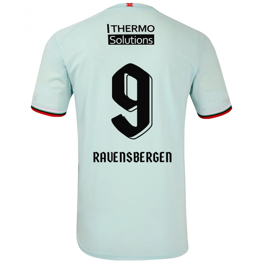 Børn Jaimy Ravensbergen #9 Lysegrøn Udebane Spillertrøjer 2024/25 Trøje T-Shirt