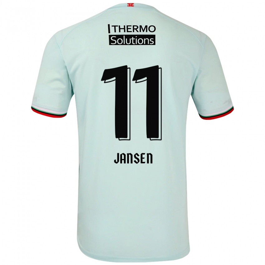 Børn Renate Jansen #11 Lysegrøn Udebane Spillertrøjer 2024/25 Trøje T-Shirt