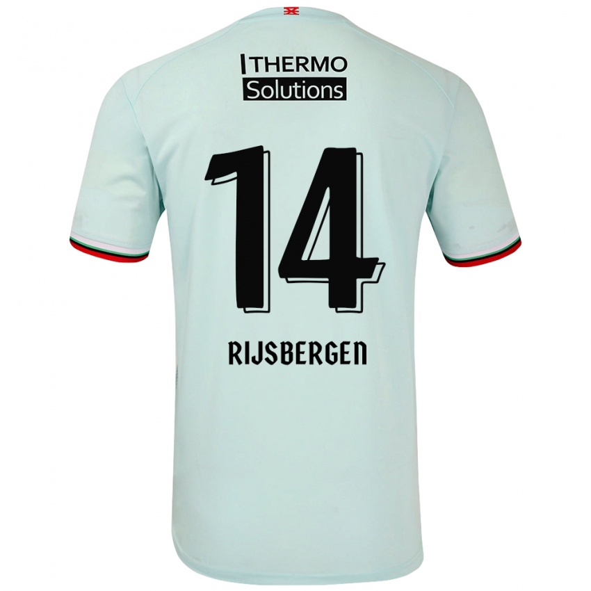 Børn Liz Rijsbergen #14 Lysegrøn Udebane Spillertrøjer 2024/25 Trøje T-Shirt